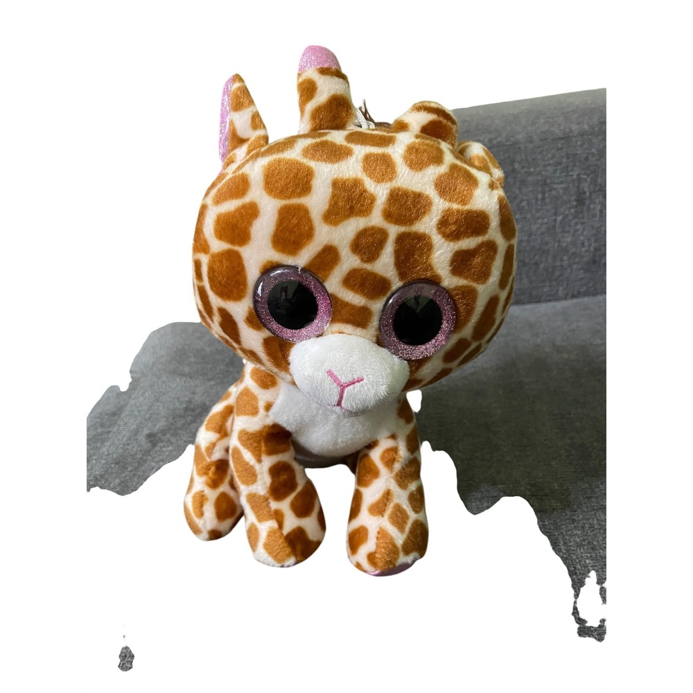 Toy Factory Scent Sations Giraffe Plush Stuffed Animal Sparkly Eyes Pink Ears